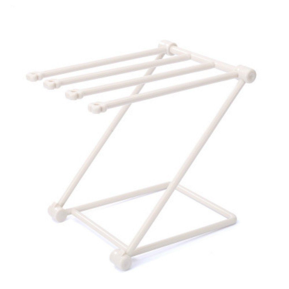 

Foldable Rags Kitchen Towels Hanger Table Storage Rack, Warm white