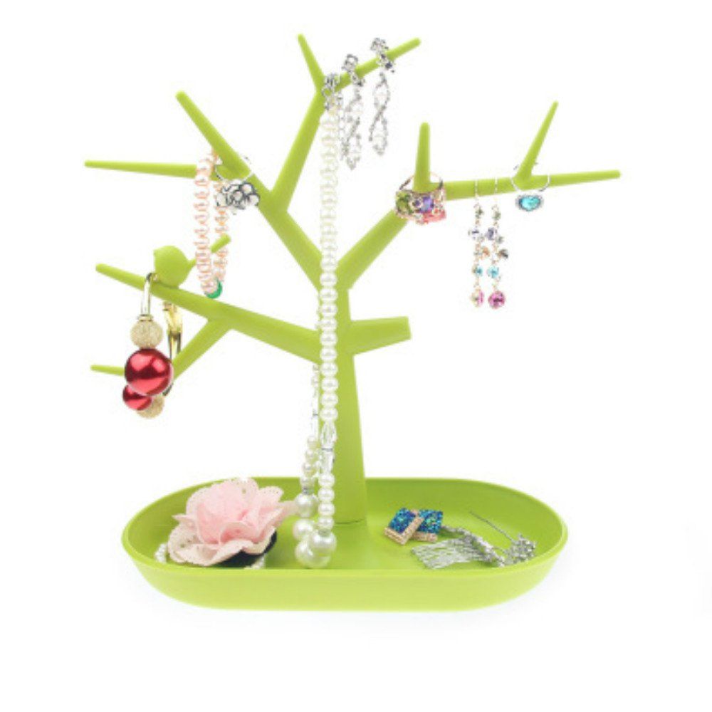 

Jewelry Display Holders Racks Necklace Ear Studs Storage, Slime green