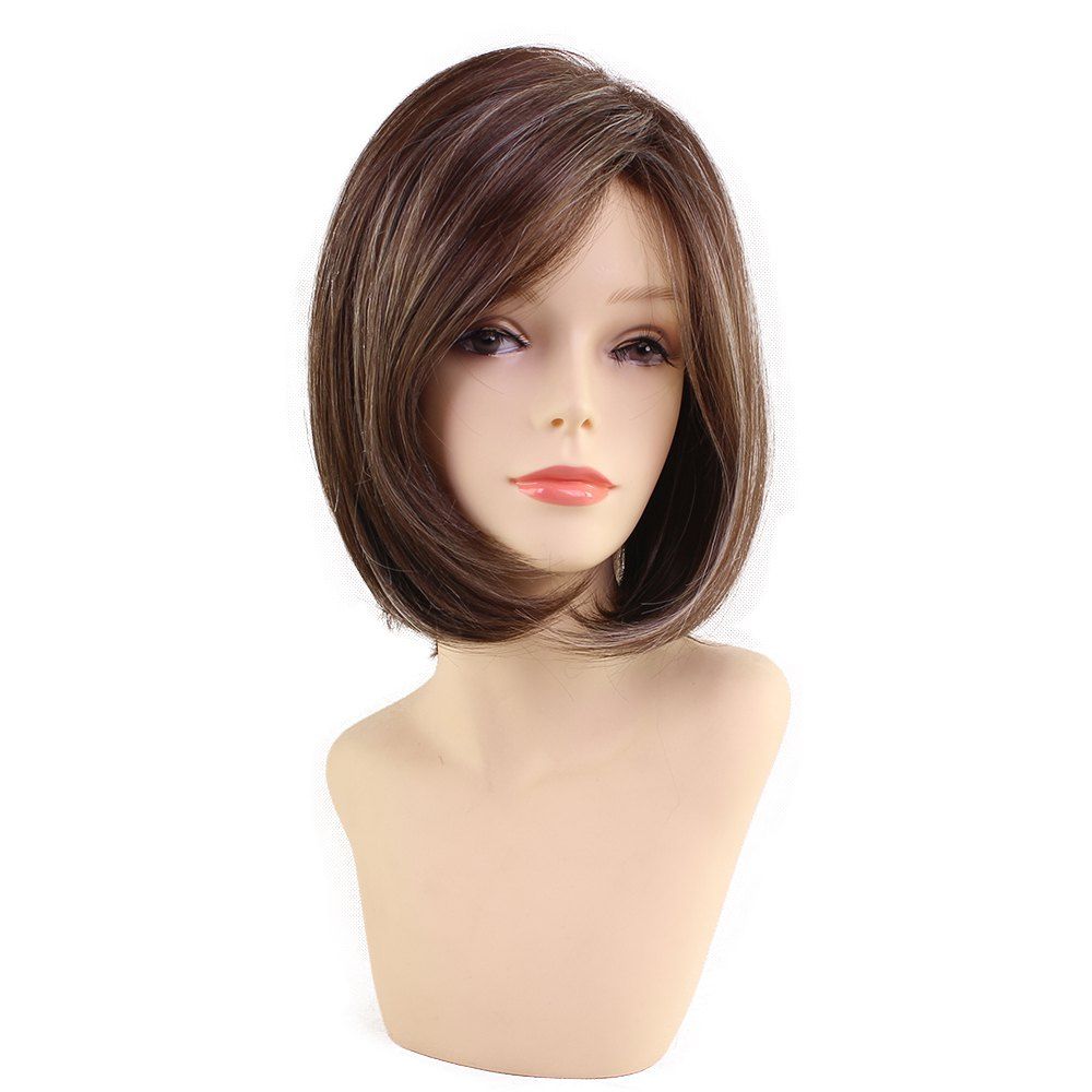 

New Fashion Bob Style Straight Brown Hair Very Popular Synthetic Wig, Multi-p