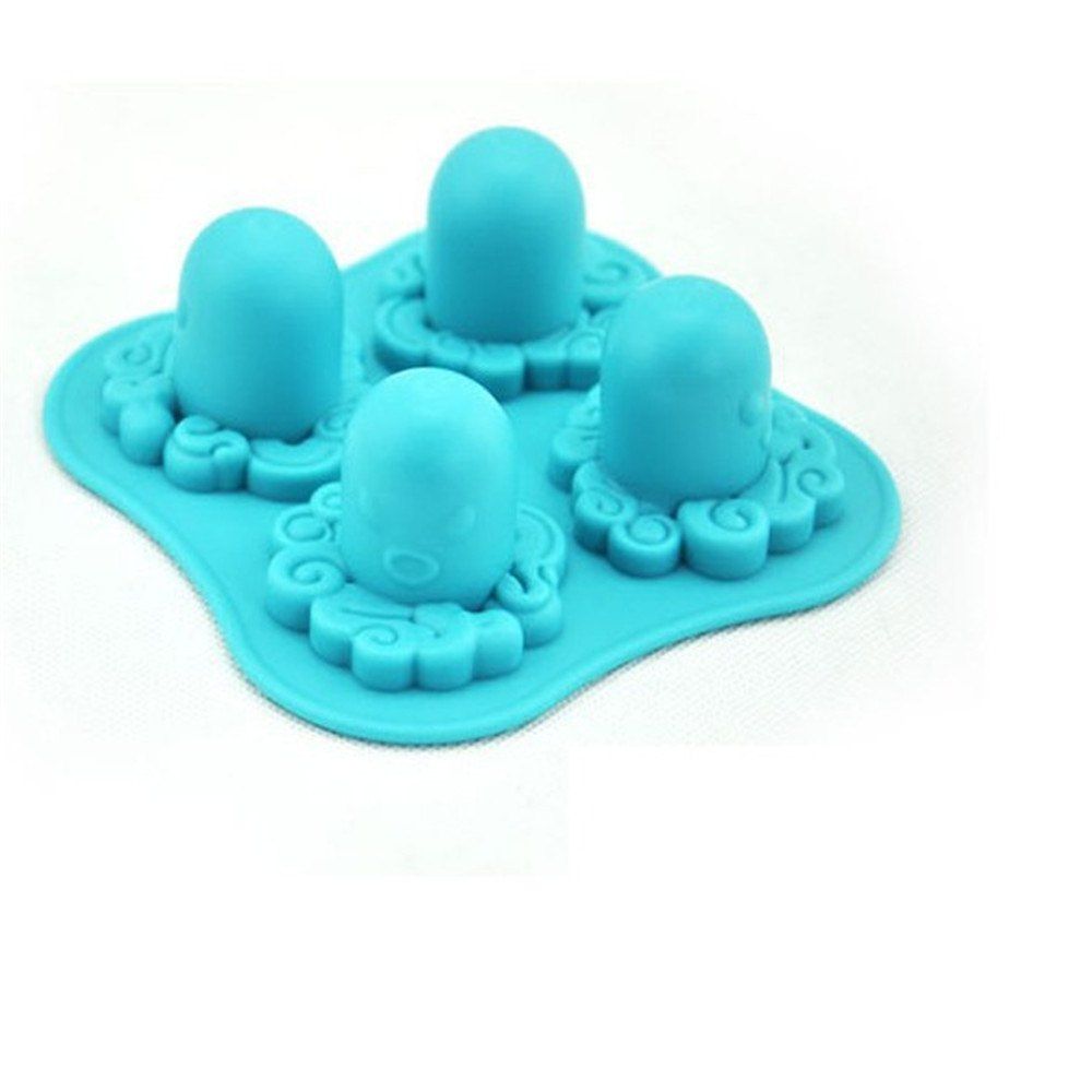 

Hot Creative Silicone Octopus Modeling Ice Tray, Deep sky blue