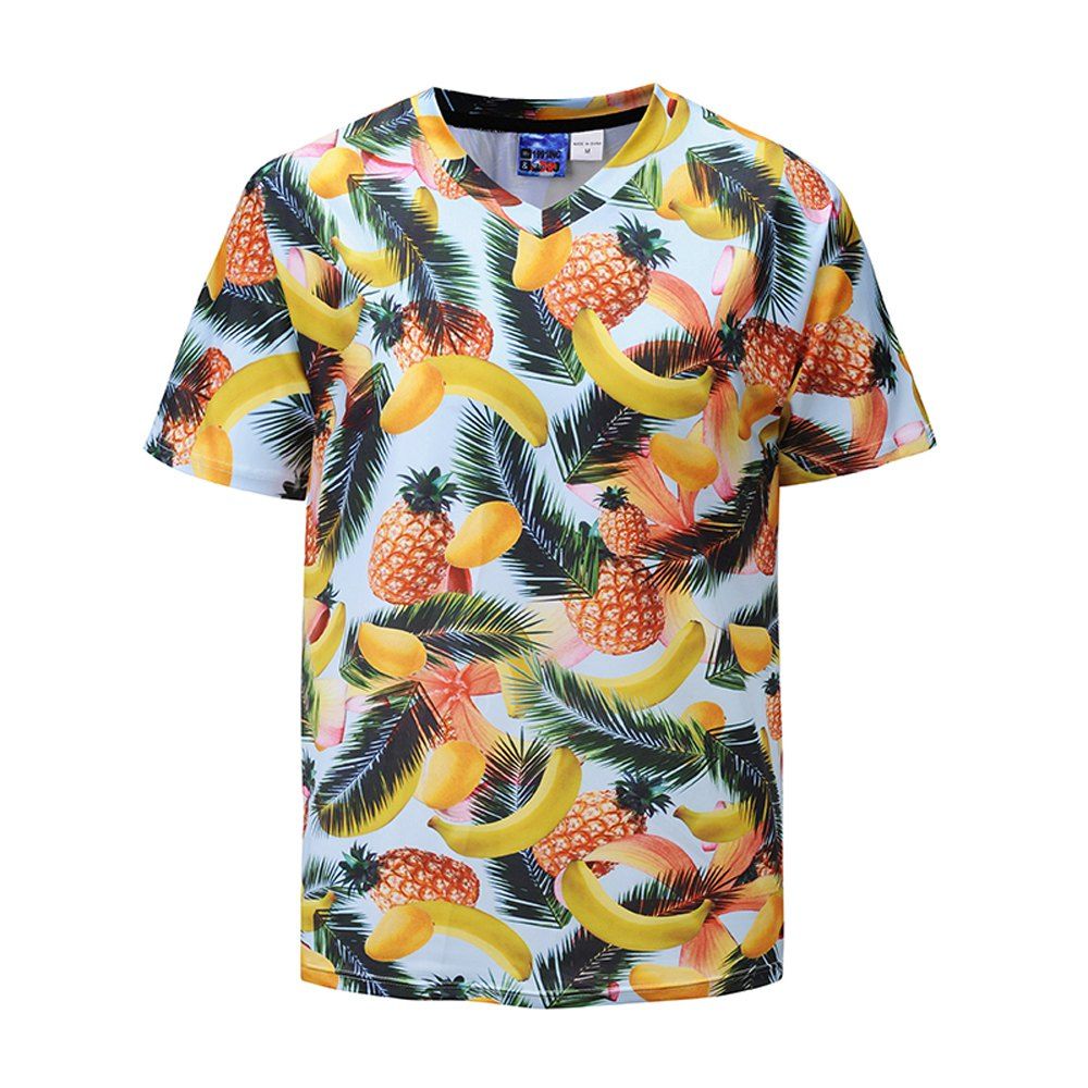 

Fruit Pattern 3D Digital T-shirt, Multi-a
