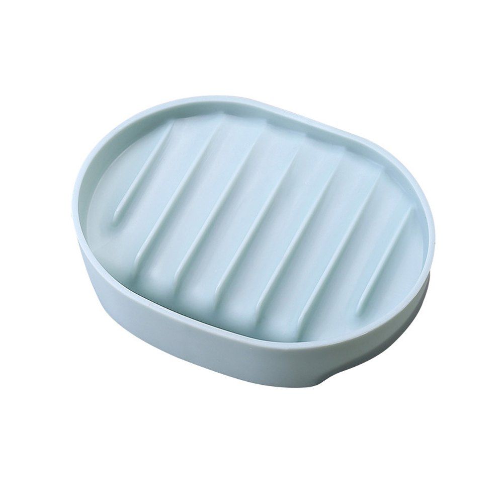 

Simple Drain Soap Box with Suction Cup, Light blue