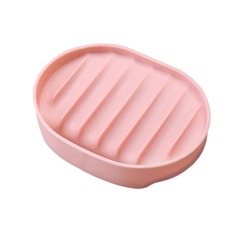 

Simple Drain Soap Box with Suction Cup, Light pink
