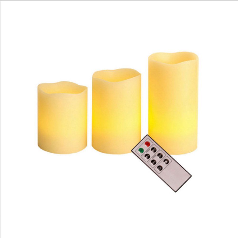 

3PCS LED Simulation Swing Remote Control Electronic Candle Light, Champagne
