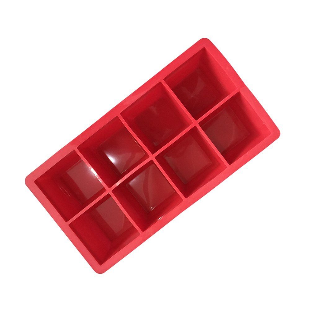 

Food Grade Lidless 8-cell Silicone Ice Cube, Red