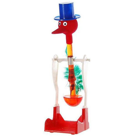 Potable Dippy potable oiseau pour enfants enfants cadeau éducatif nouveautés jouets - Rouge 