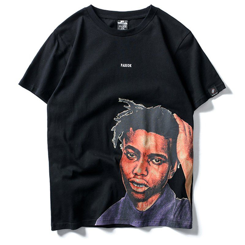 

Men Streetwear Short Sleeve T-shirt, Black