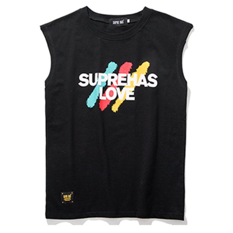 

Men's Sleevsless Hiphop T-shirt, Black