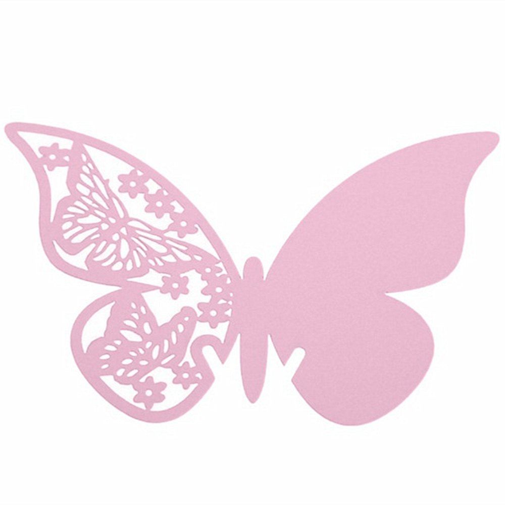 

Creative Seat Card Wedding Table Table Decorative Paper Butterfl, Pink