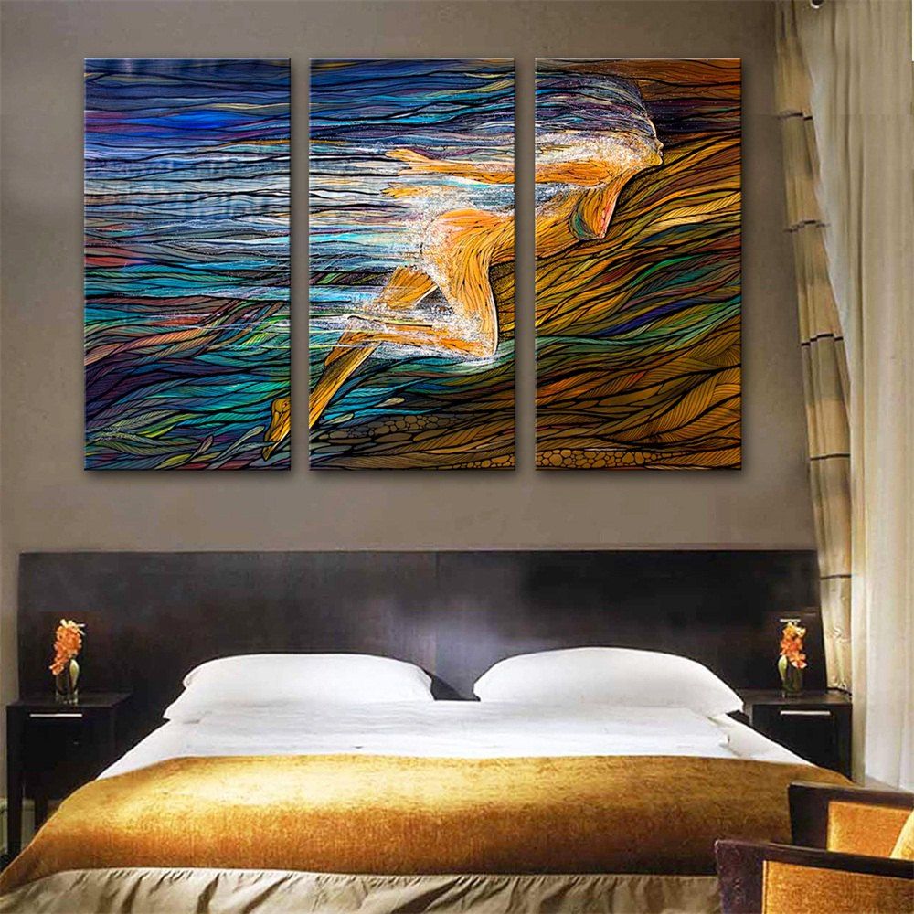 

Special Design Frameless Paintings Goddess of The Earth Print 3PCS, Multi