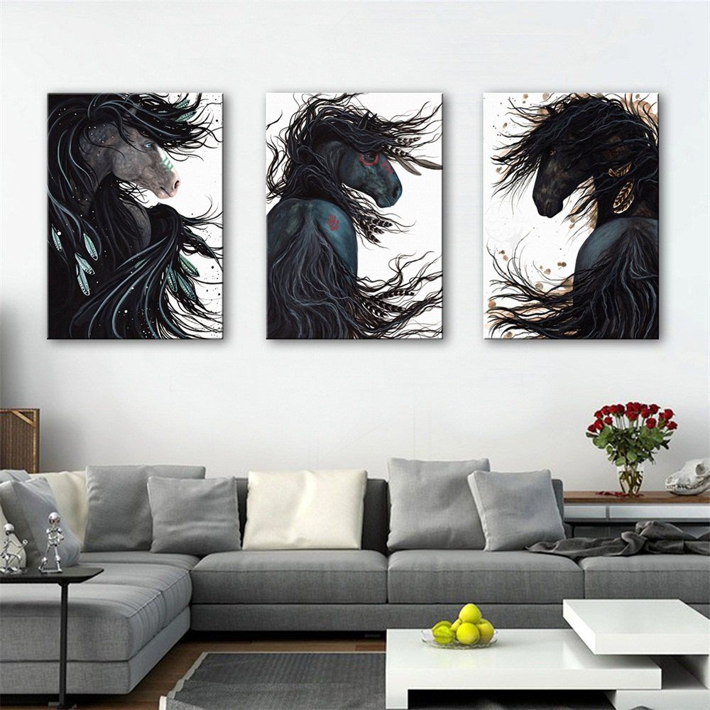 

Special Design Frameless Paintings Chic Print 3PCS, Dark slate grey