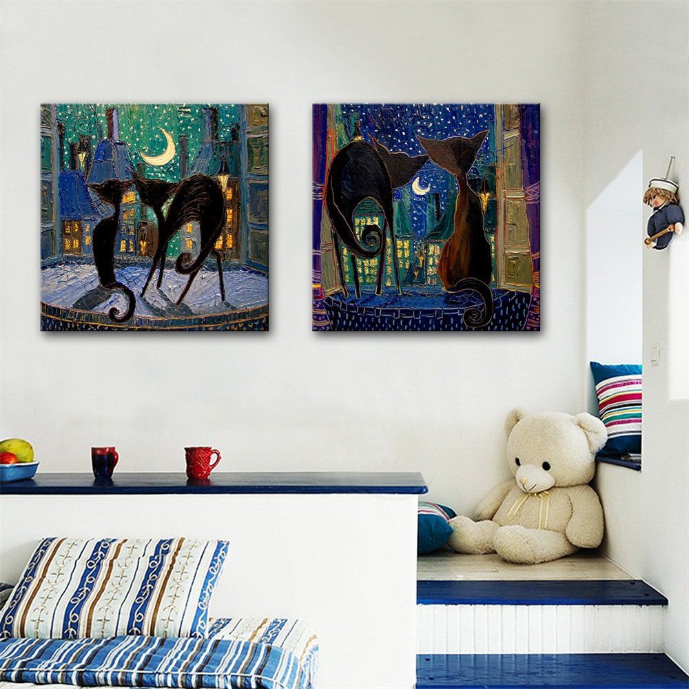 

Special Design Frameless Paintings Accompany Print 2PCS, Multi