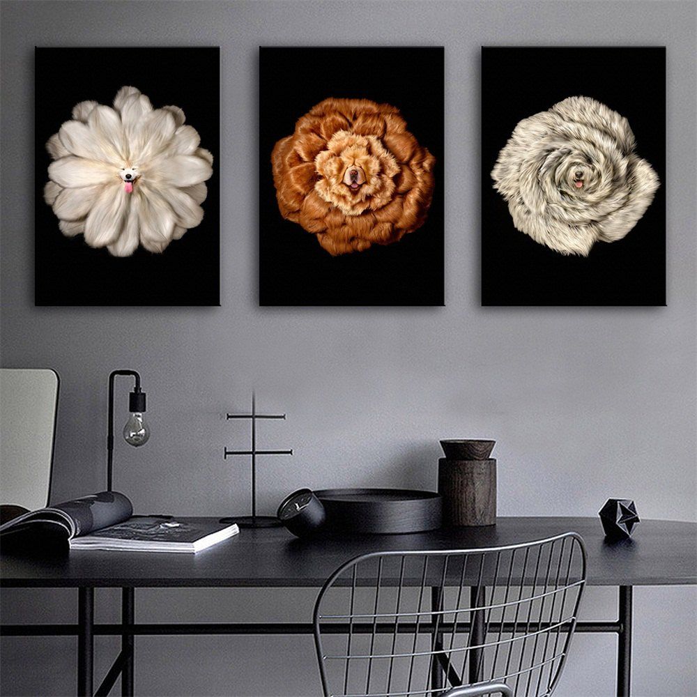 

Special Design Frameless Paintings Originality Print 3PCS, Multi