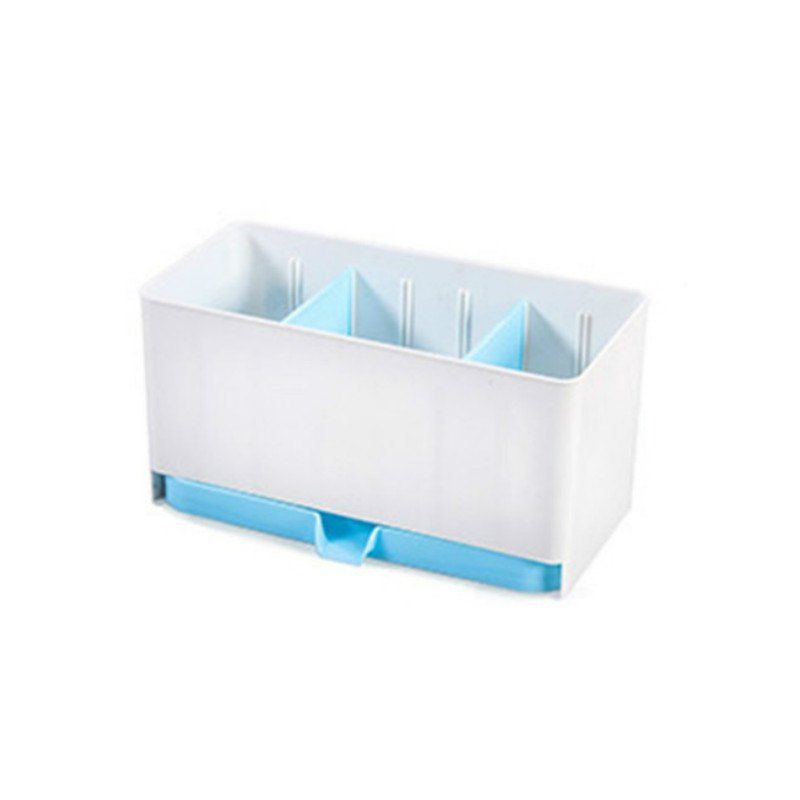 

Three Colors Kitchen Thick Drain Chopsticks Cage Tableware Rack Storage Box, Blue diamond