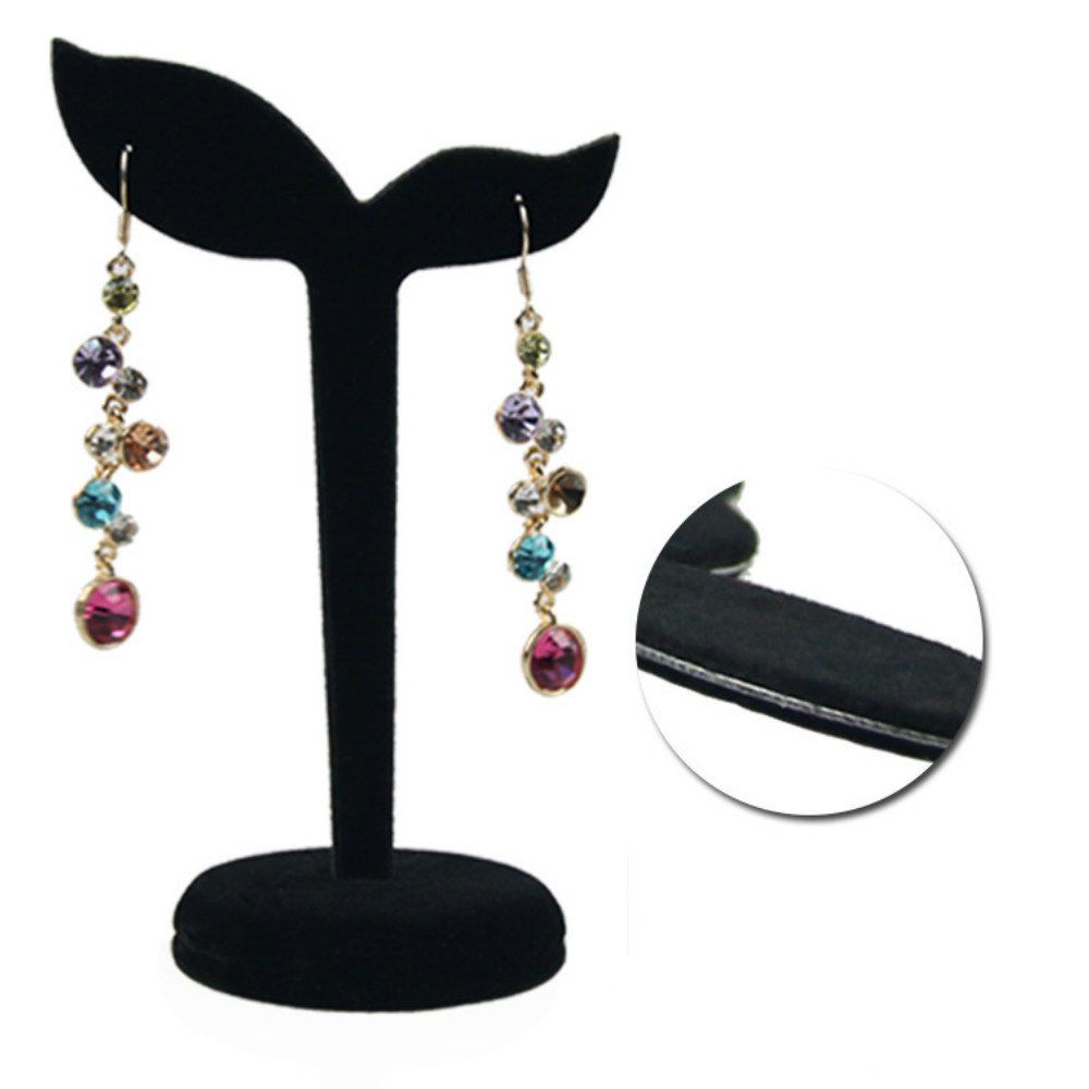 

New Velvet Earring Display Stand Props Holder, Black