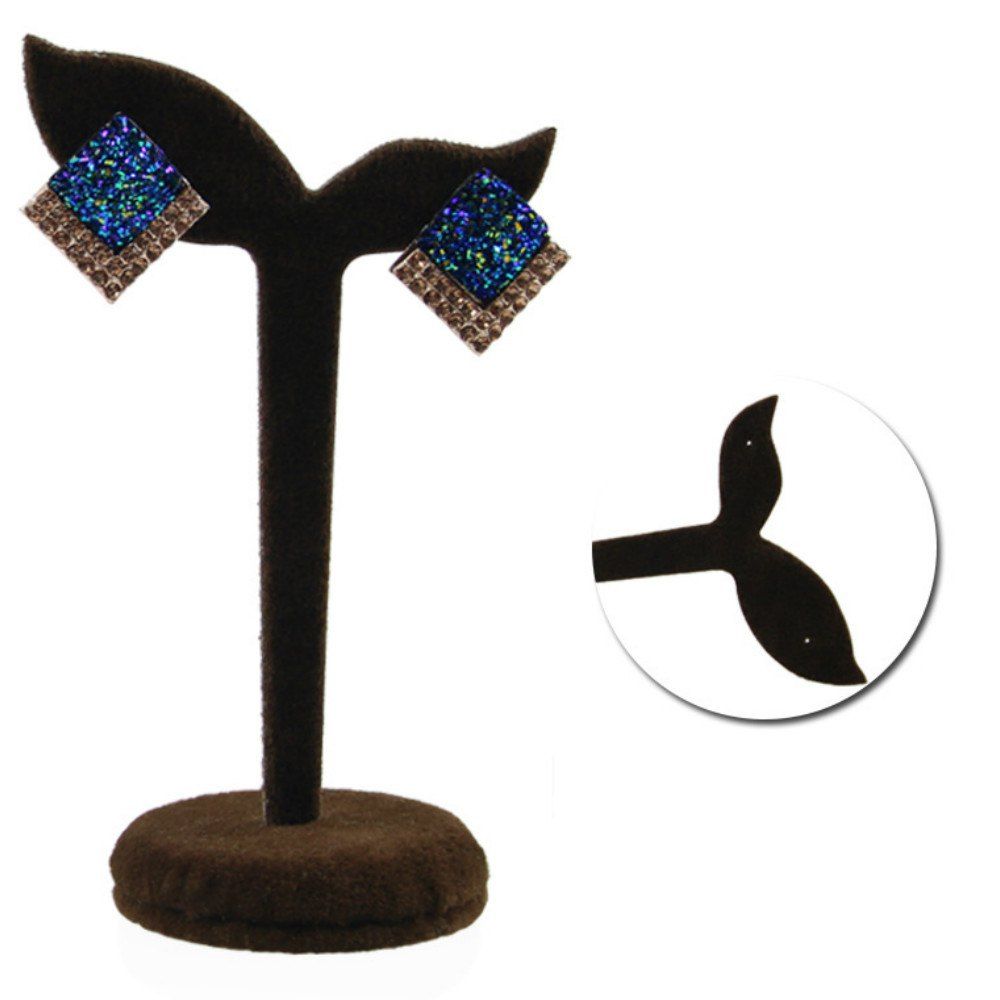 

New Velvet Earring Display Stand Props Holder, Coffee