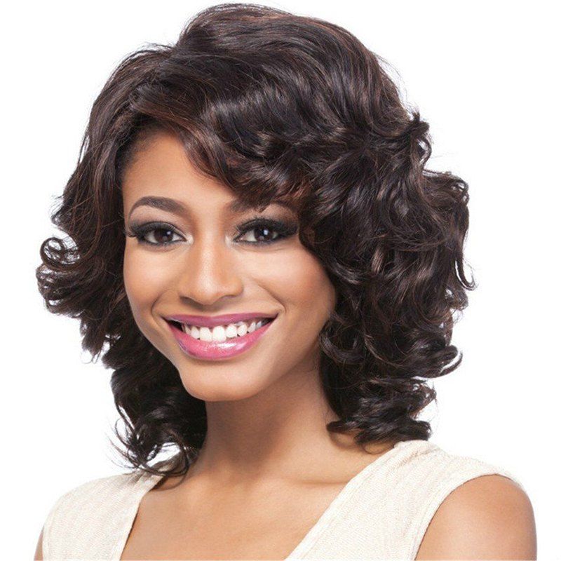 

Fashionable Curly Hair Fluffy Wig, Sepia