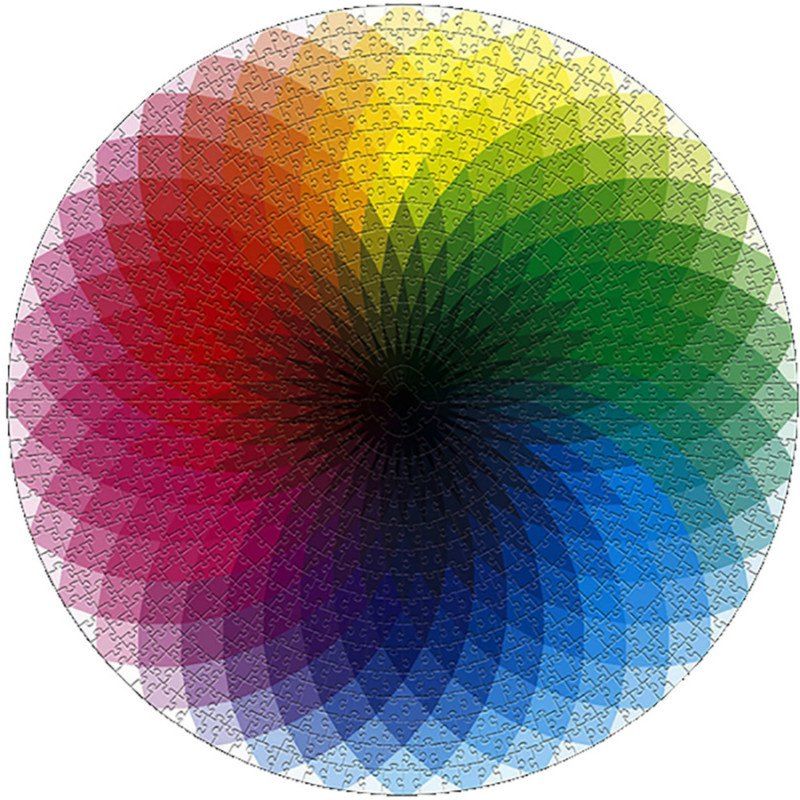 

New Paper Jigsaw Puzzle Rainbow Toy for Adults De-stress 1000PCS, Multi