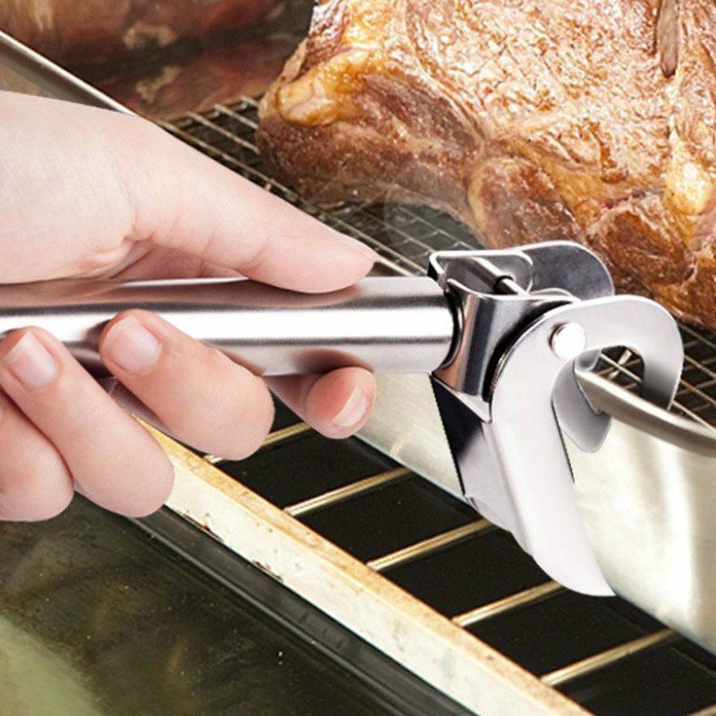 

Multifunctional Stainless Steel Bowl Clamp Anti-hot Clip, Silver
