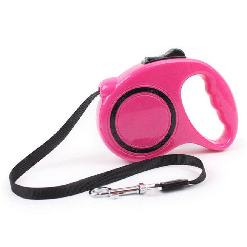 

3 Meters Automatic Retractable Pet Dog Leash Nylon Rope, Rose red