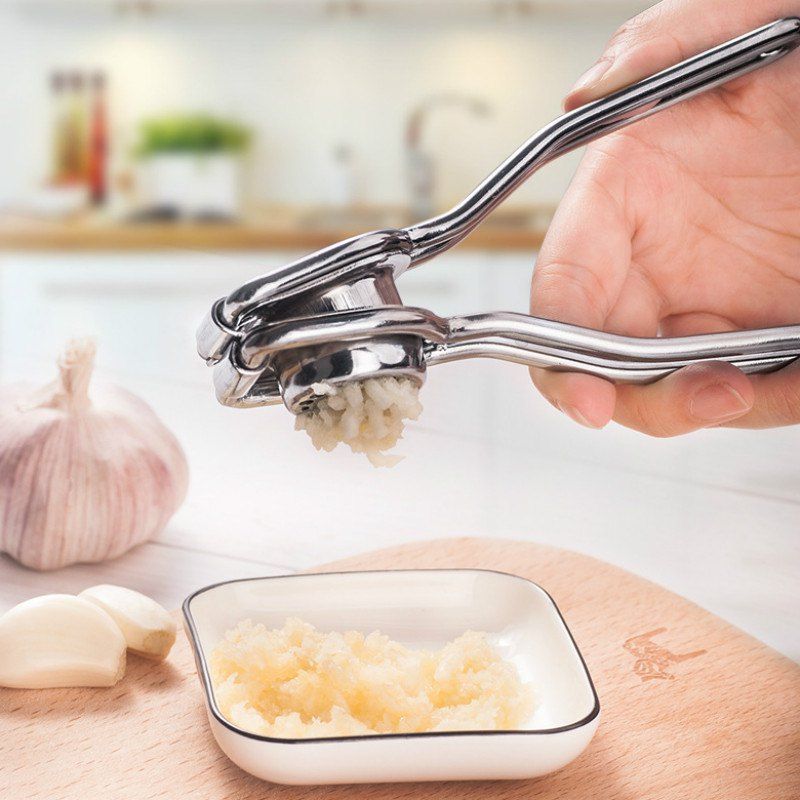 

Stainless Steel Garlic Press Tool, Silver