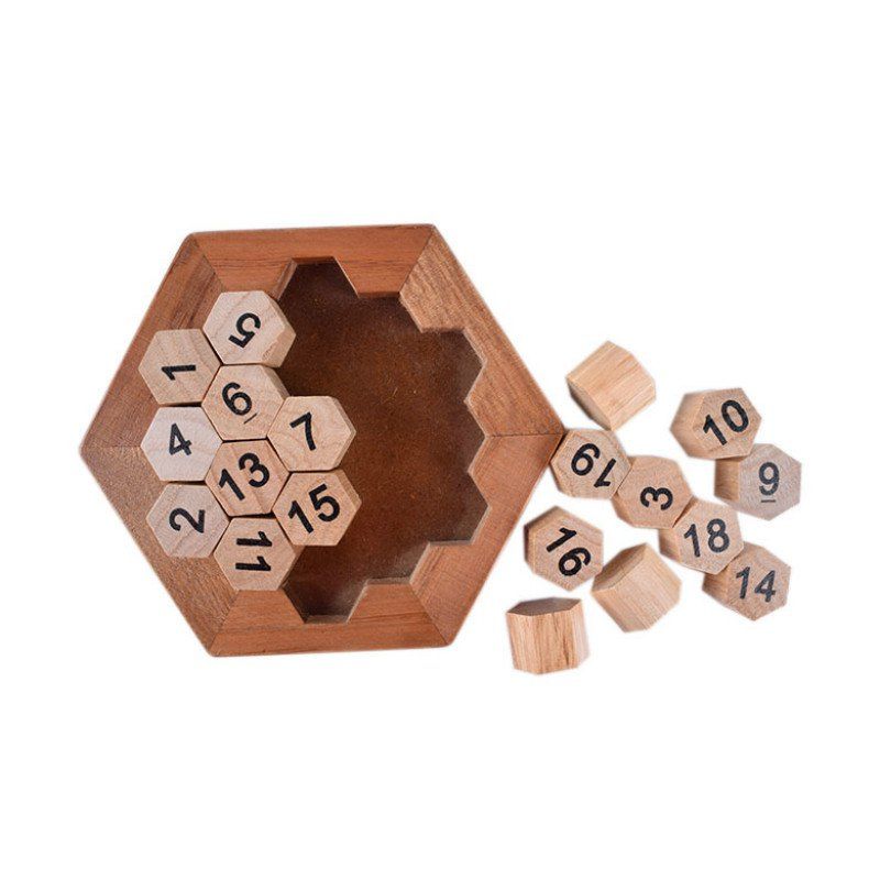 

Hexagon Puzzle Developmental Intelligence Toy for Kids, Multi-a
