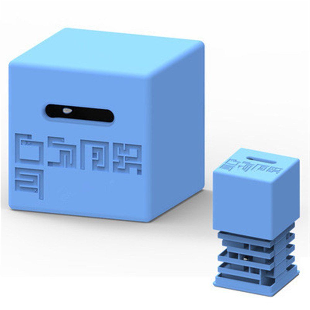 

3D Maze Ball Money Box for Kids Adults Plastic Puzzle Toy, Blue