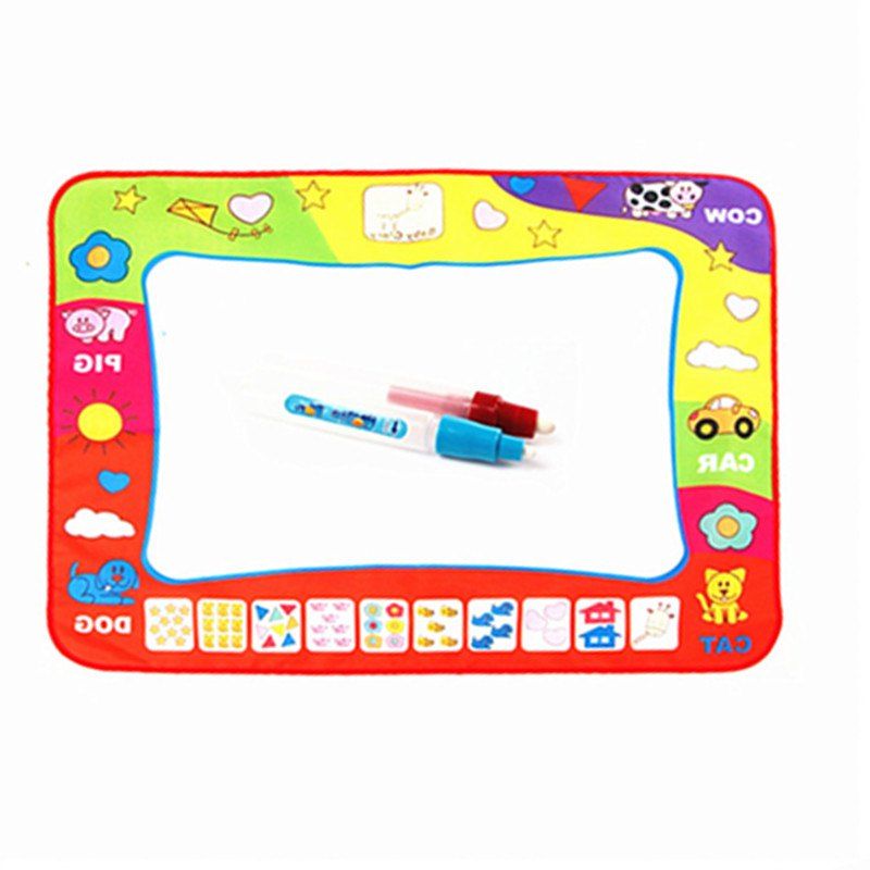 

Monochrome Water Canvas Writing Blanket Doodle Baby Child Puzzle Toy, Multi