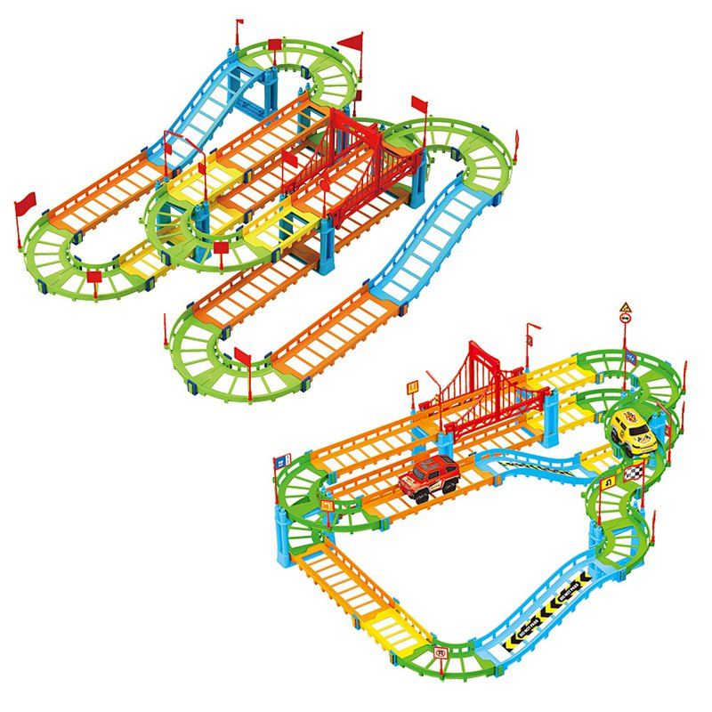 

Electric Assembly Color Variable Speed Track Toy, Multi