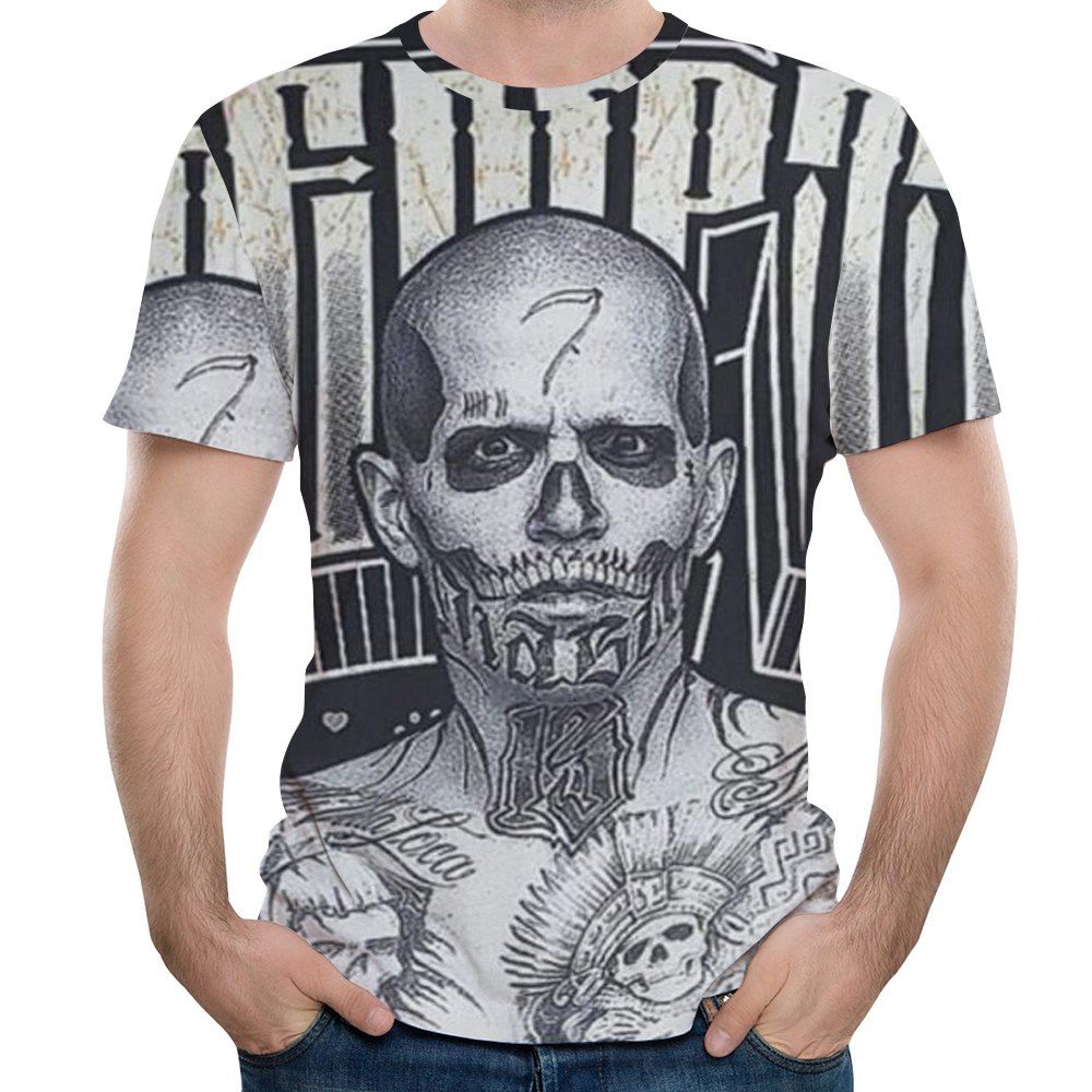

2018 Summer Men's Fashion 3D Printedshort T-shirts, Multi-a