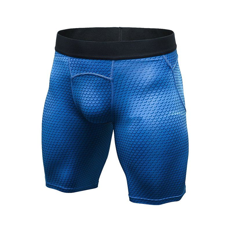 

Quickly Dry Gym Sport Train Men'S Jogging Compression Tight Running Short, Blue