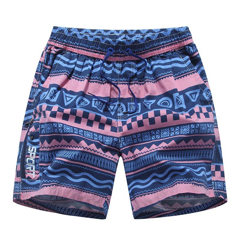 

Men's Stripe Swim Trunks Quick Dry Casual Swim Shorts, Multi-a