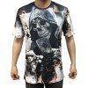 T-shirt à manches courtes impression 3D Skeleton Devil - Noir XL