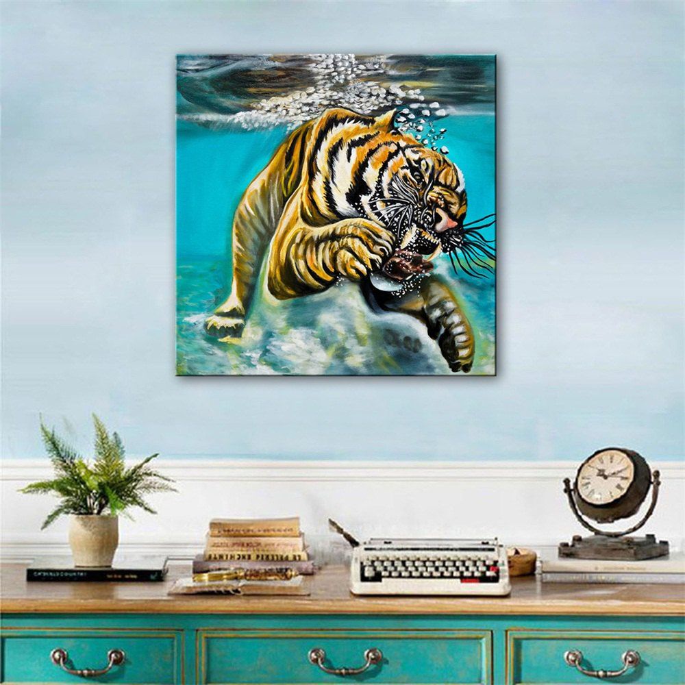 

Special Design Frameless Paintings Diving Print, Multi