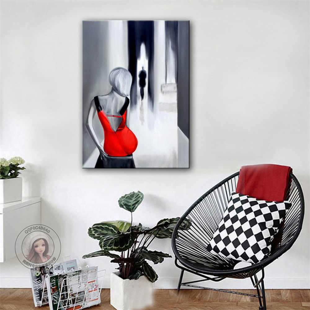 

Special Design Frameless Paintings Wait Print, Multi