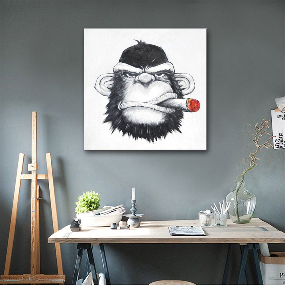 

Special Design Frameless Paintings Bully Monkey Print, Multi