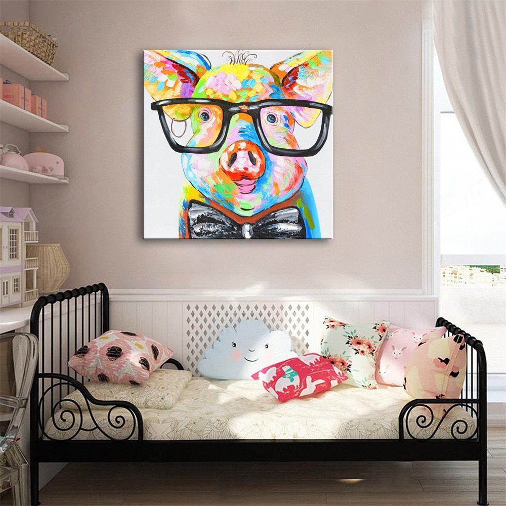 

Special Design Frameless Paintings Pig Print, Multi