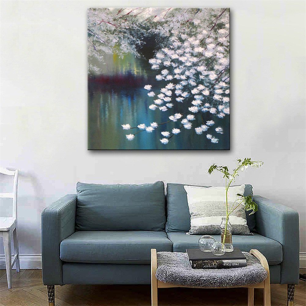 

Special Design Frameless Paintings Water Flower Print, Multi