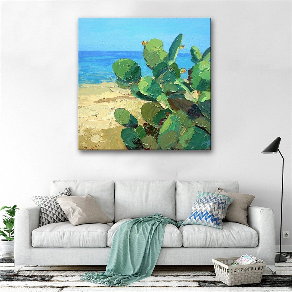 

Special Design Frameless Paintings Cactus Print, Multi