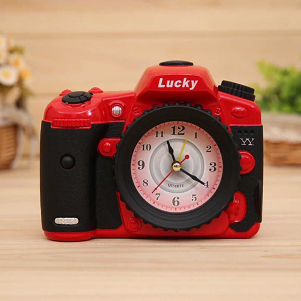 

K233-YY7689 Camera Alarm Plastic Table Decoration, Red