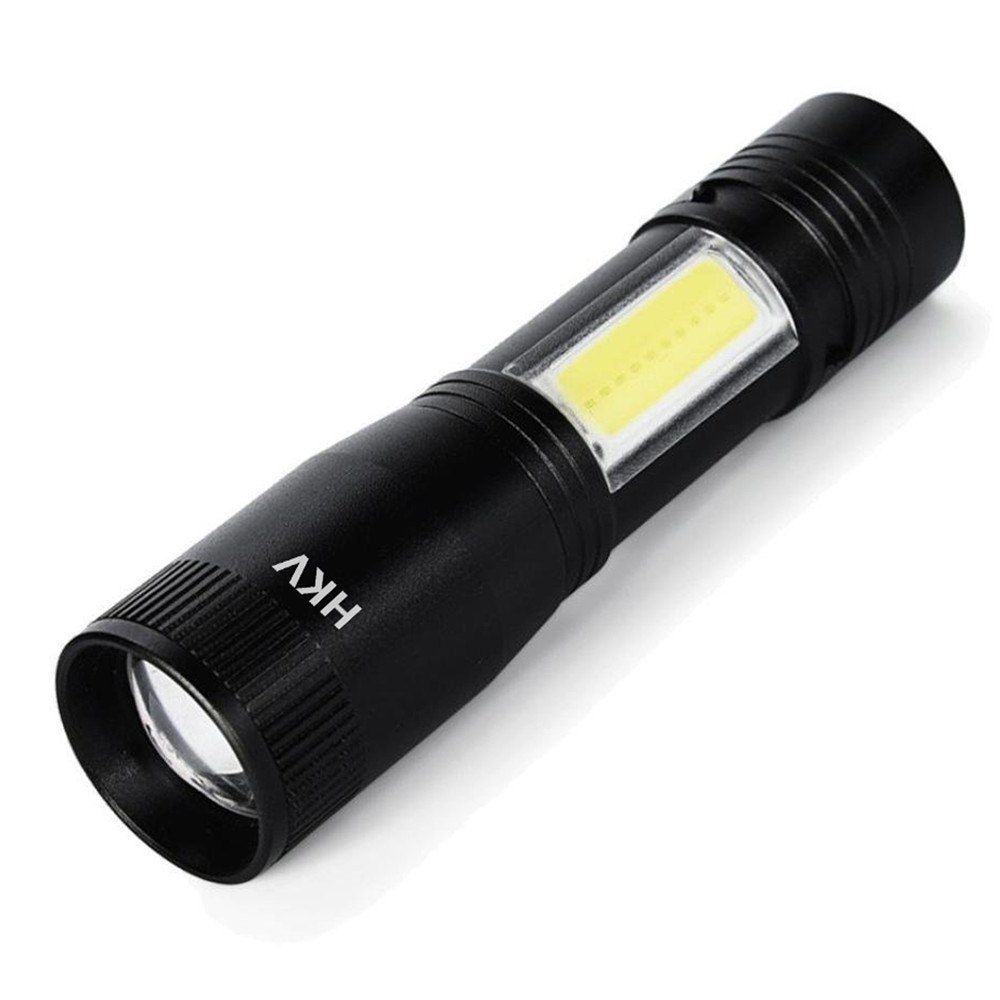 2018 Hkv Led Flashlight Zoomable Mini Cob Torch Lamp Penlight 4 Hkv Led Flashlight Zoomable Mini Cob Torch Lamp Penlight 4 Modes Black