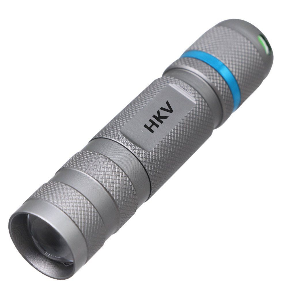

HKV LED Flashlight Light Telescopic Focusing Outdoor Lighting 3 Switch Model, Cool white