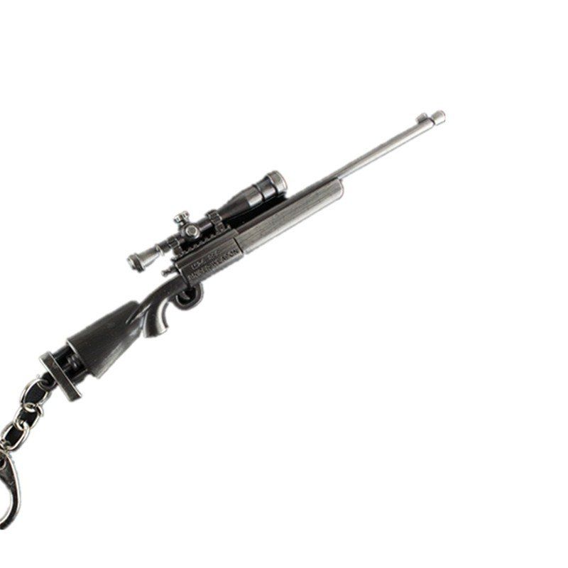 

Game Rifle Model Battlegrounds Cosplay Props Alloy Armor Key Chain, Natural black