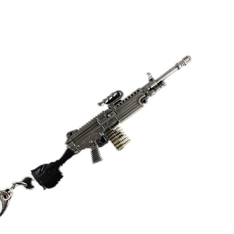 

Game Rifle Model Battlegrounds Cosplay Props Alloy Armor Key Chain, Charcoal