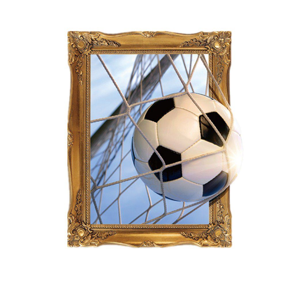 

3D Football Stickers Decorated with Self-Adhesive Paper, Multi
