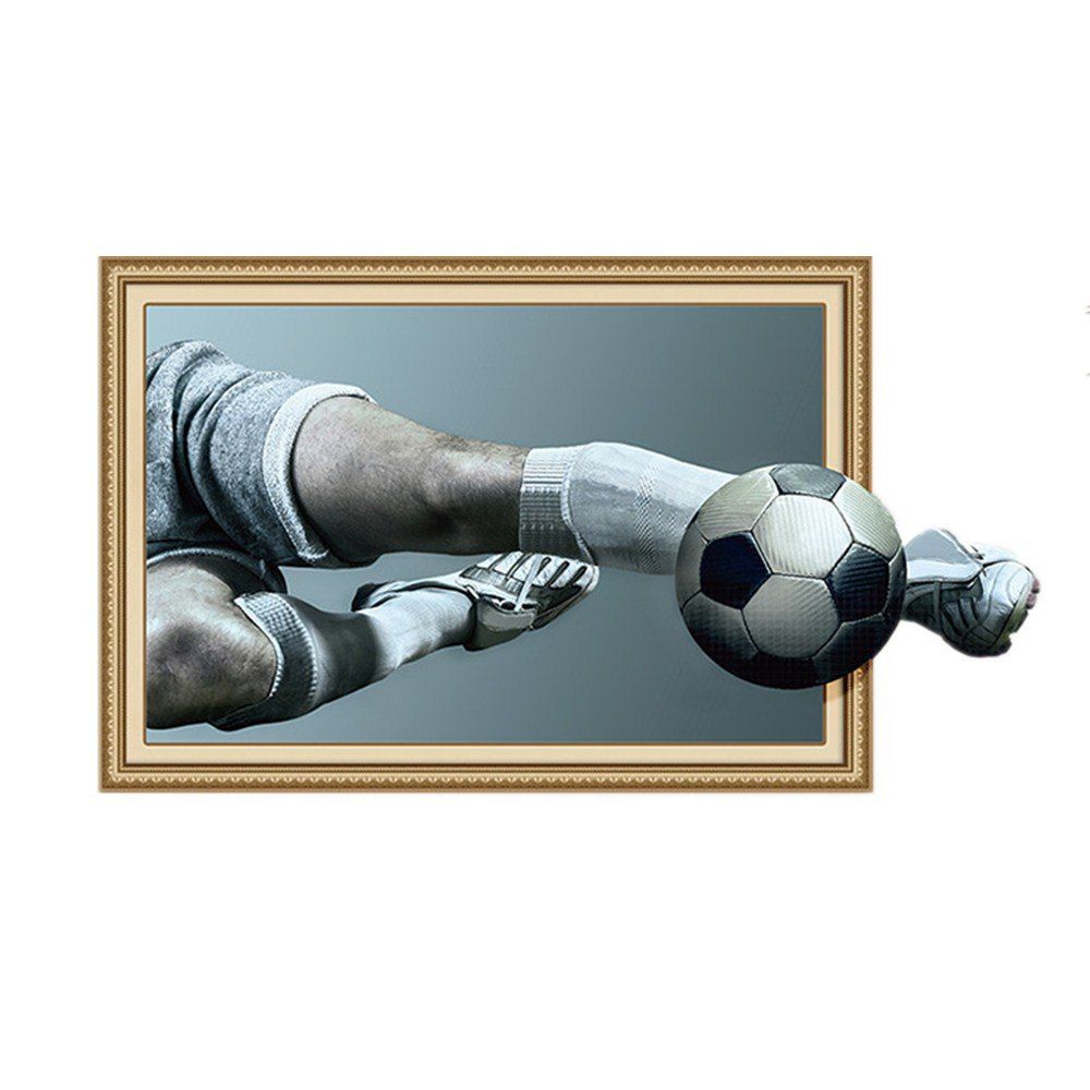 

Wall Paste 3D Football Self-Adhesive Painting PVC Waterproof, Dark gray