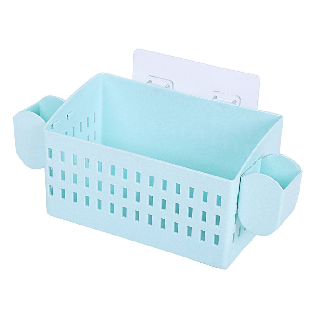 

Bathroom Punch-Free with Suction Cup Storage Rack, Day sky blue