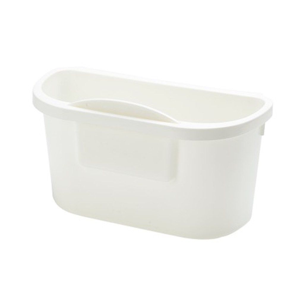 

Hanging Garbage Box with Scraper, Milk white