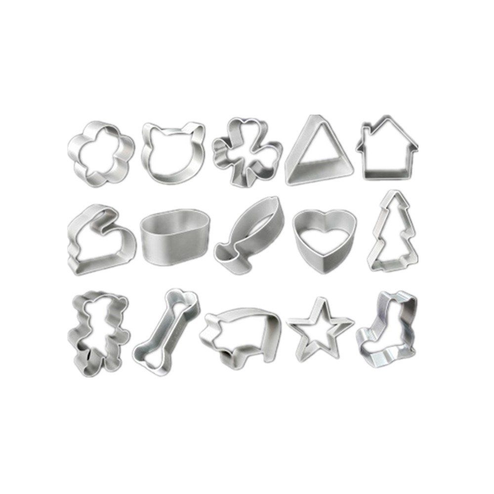 

Thickened Aluminum Cookie Mould Cartoon Solid Mold for Kitchen Usage, Silver