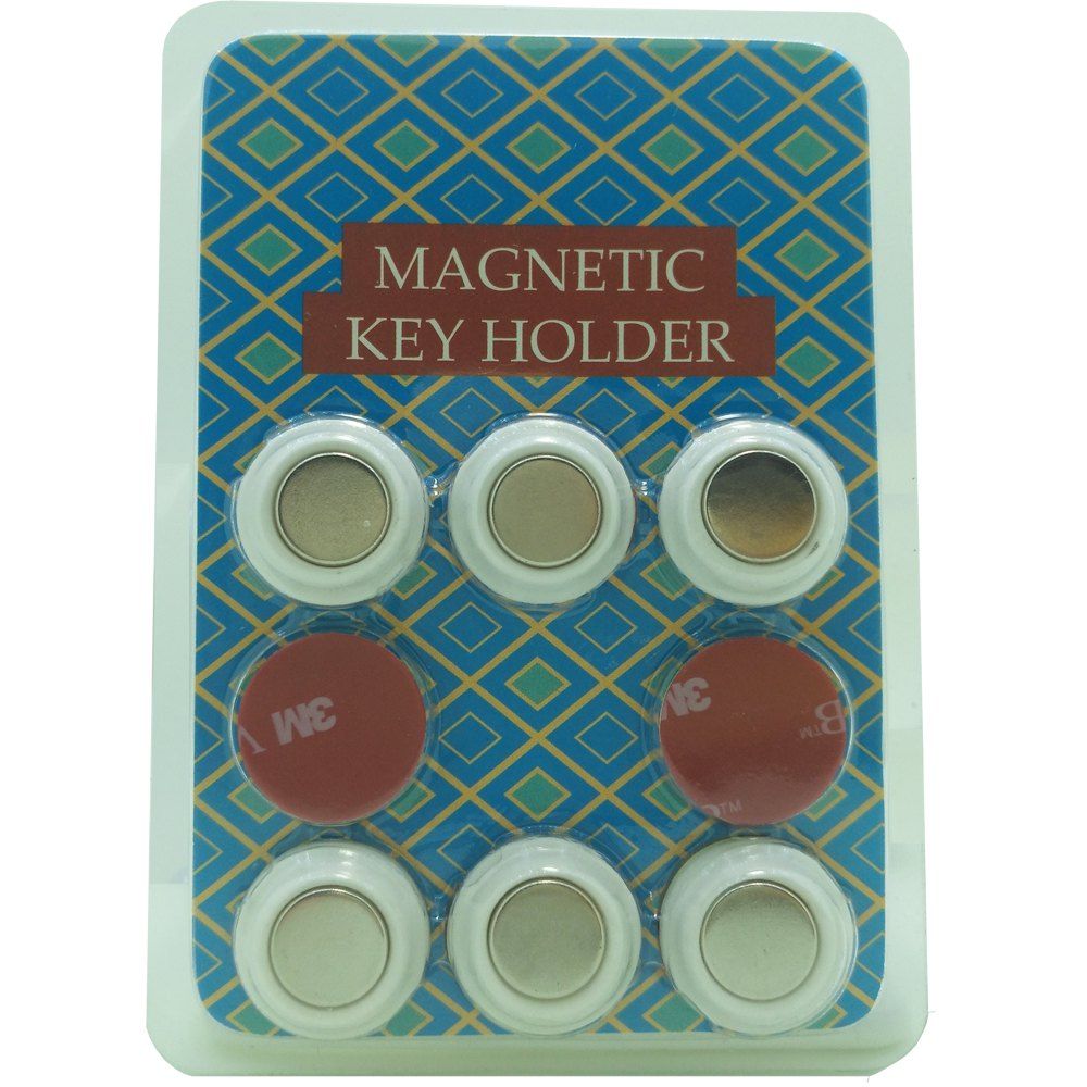 

6 PCS Magnetic Key Holder of Simple Style, White